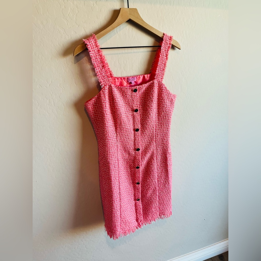 Mi Ami Women’s Coquette Barbiecore Preppy Bunch Romantic Fairy Mini Dress Size M - Picture 3 of 6